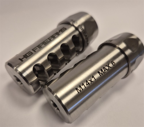 Muzzle brake - Tactical - w. LOCK NUT - MAX 6mm